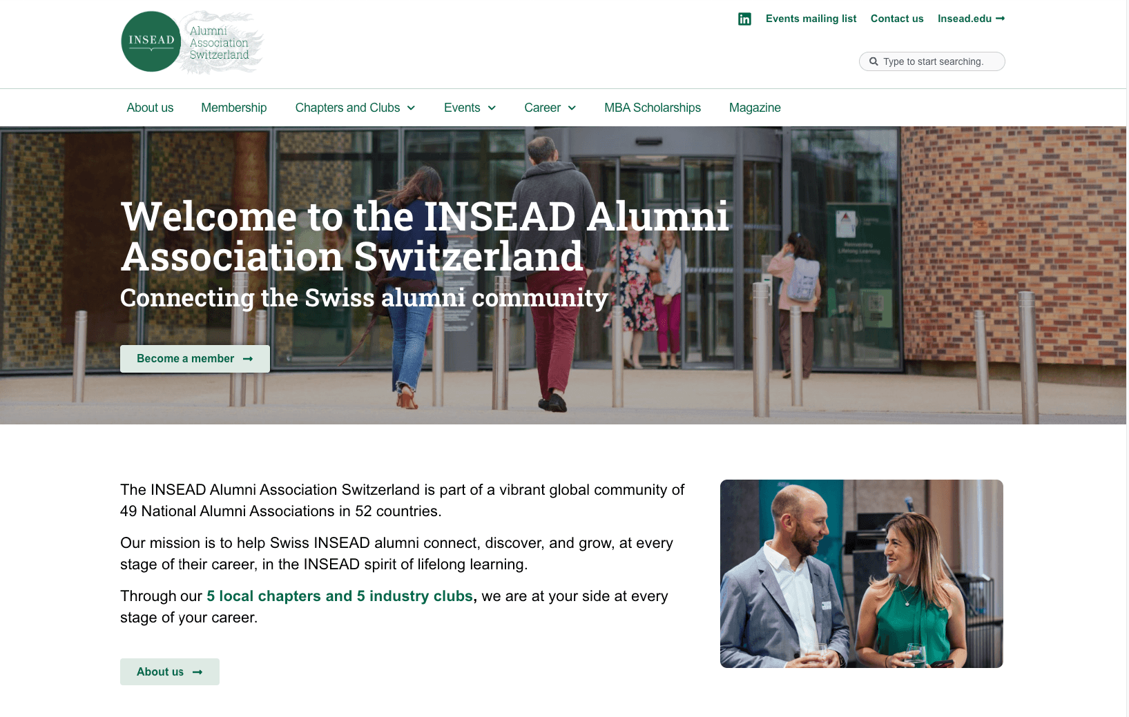 INSEAD Alumni Association – Refonte graphique et gestion des événements