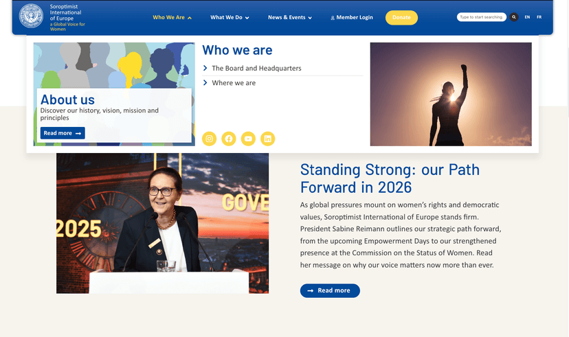 Refonte digitale pour Soroptimist International Europe